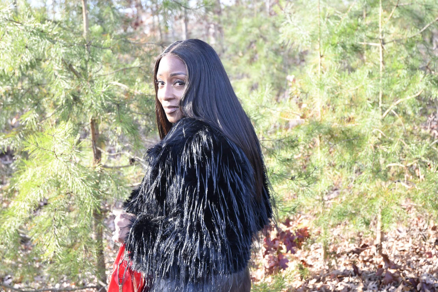 Furry Faux Fur Cropped Jacket