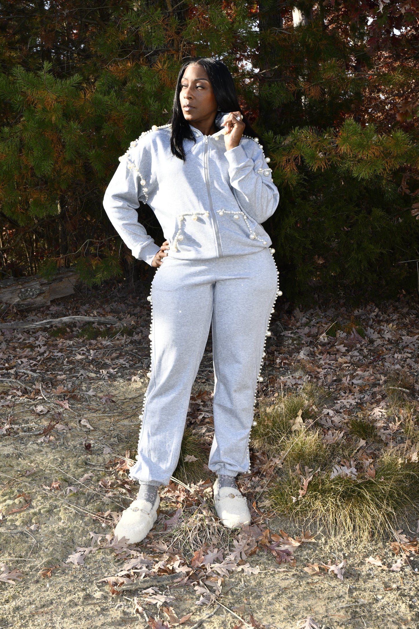 Pearl Glam Sweatsuit Set