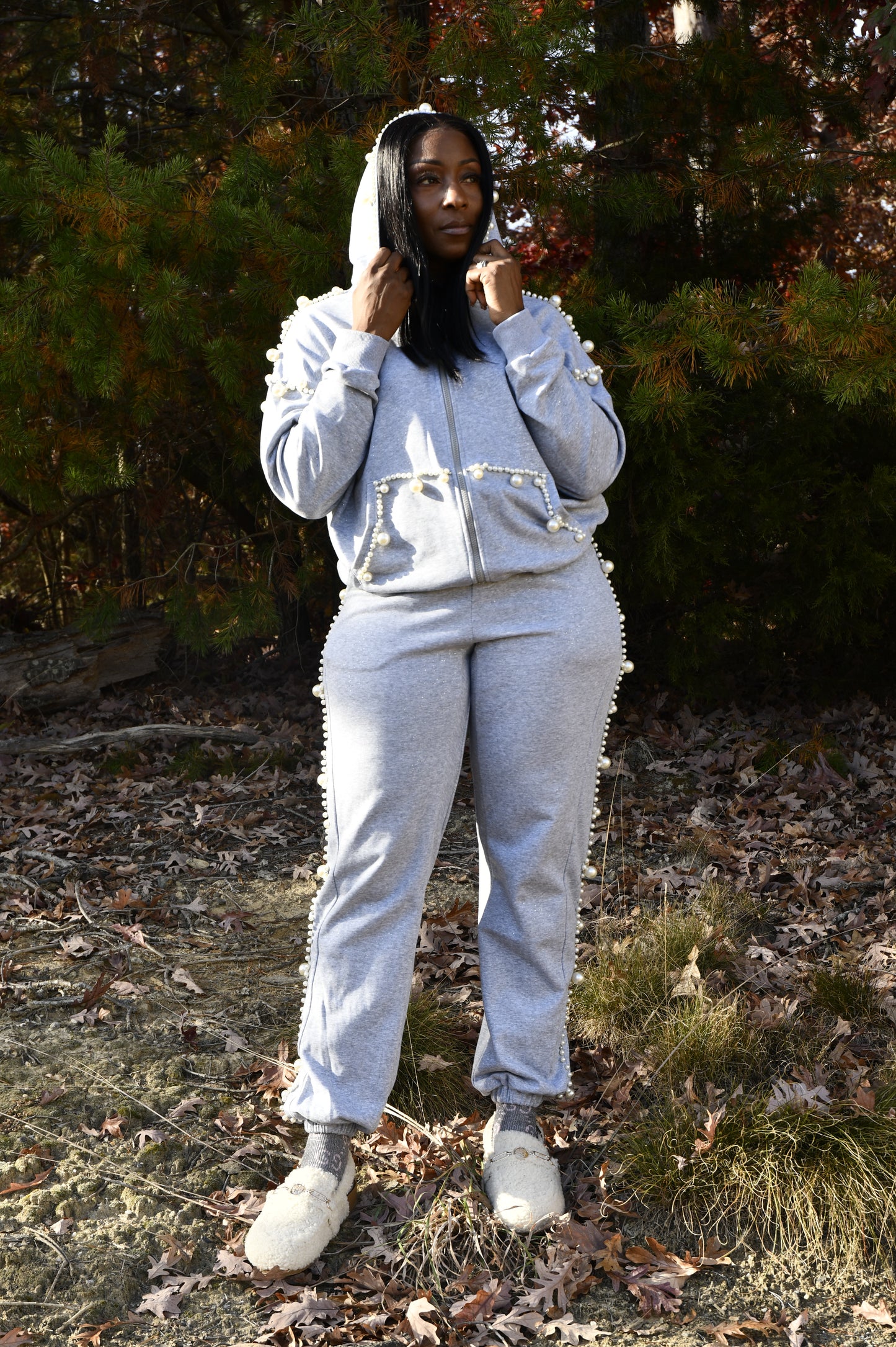 Pearl Glam Sweatsuit Set