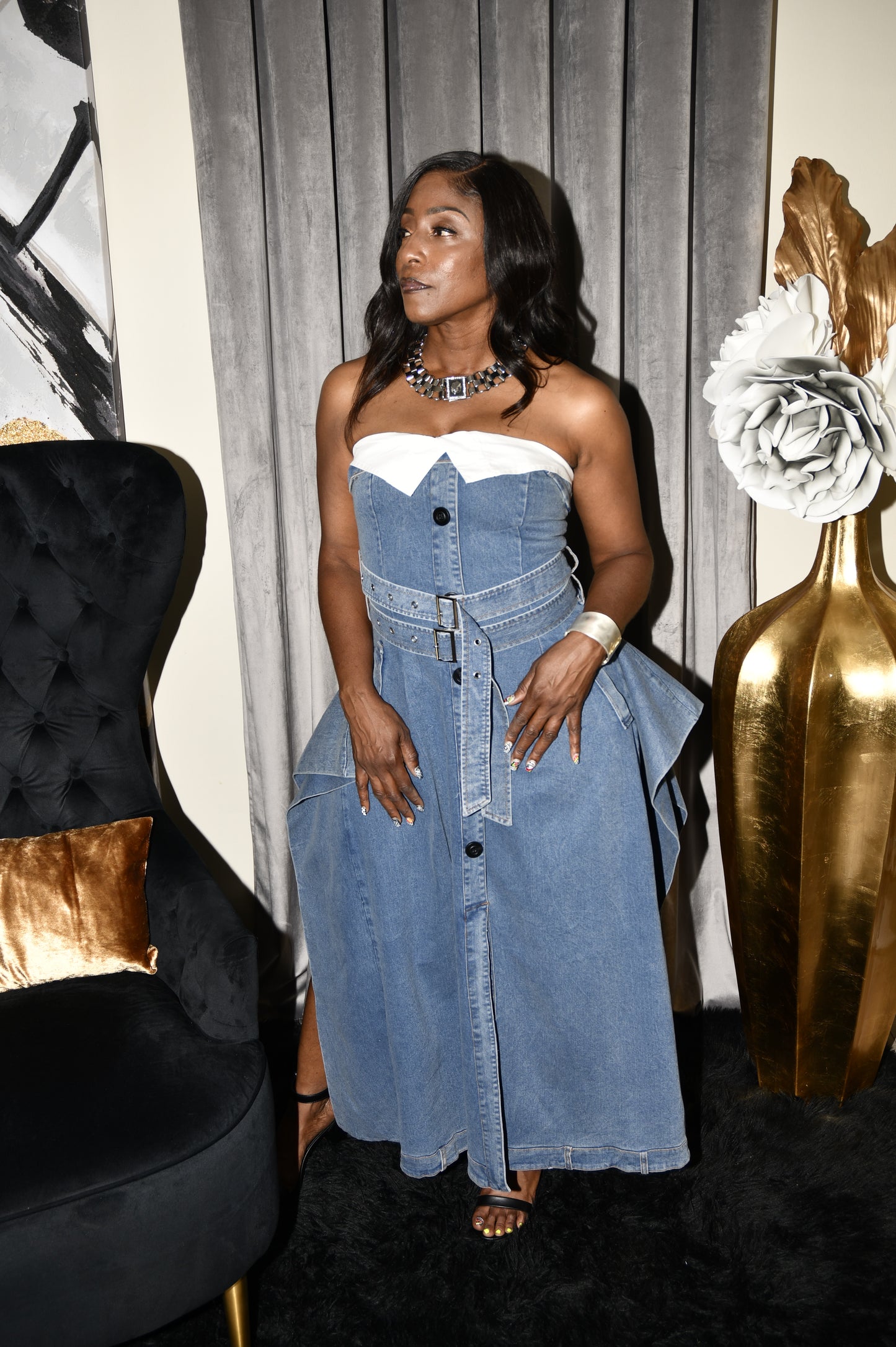 Bossed Up Bustier Maxi Dress