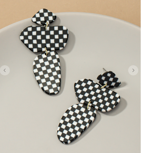 Checker Earrings