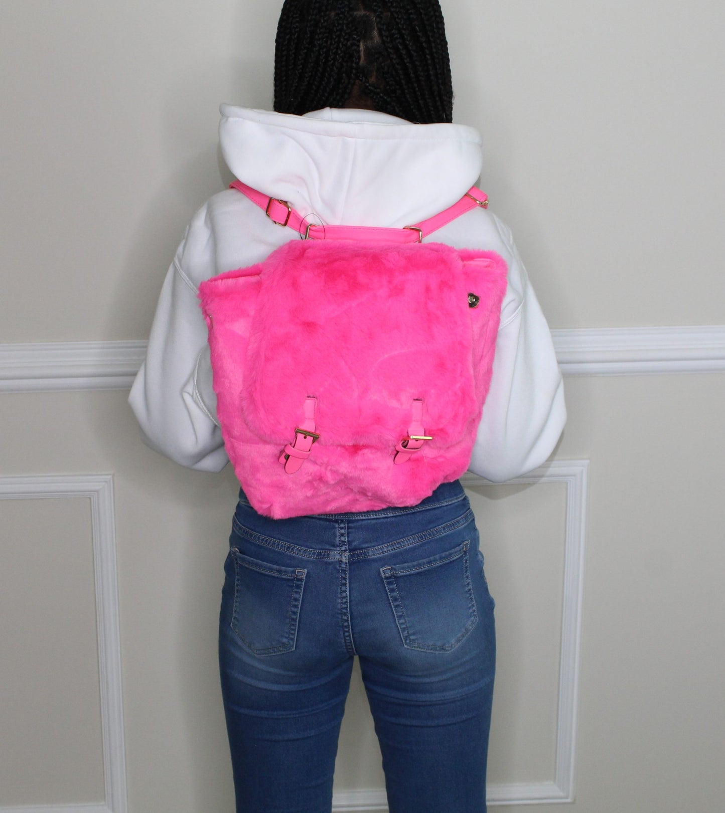 Faux Fur Backpack