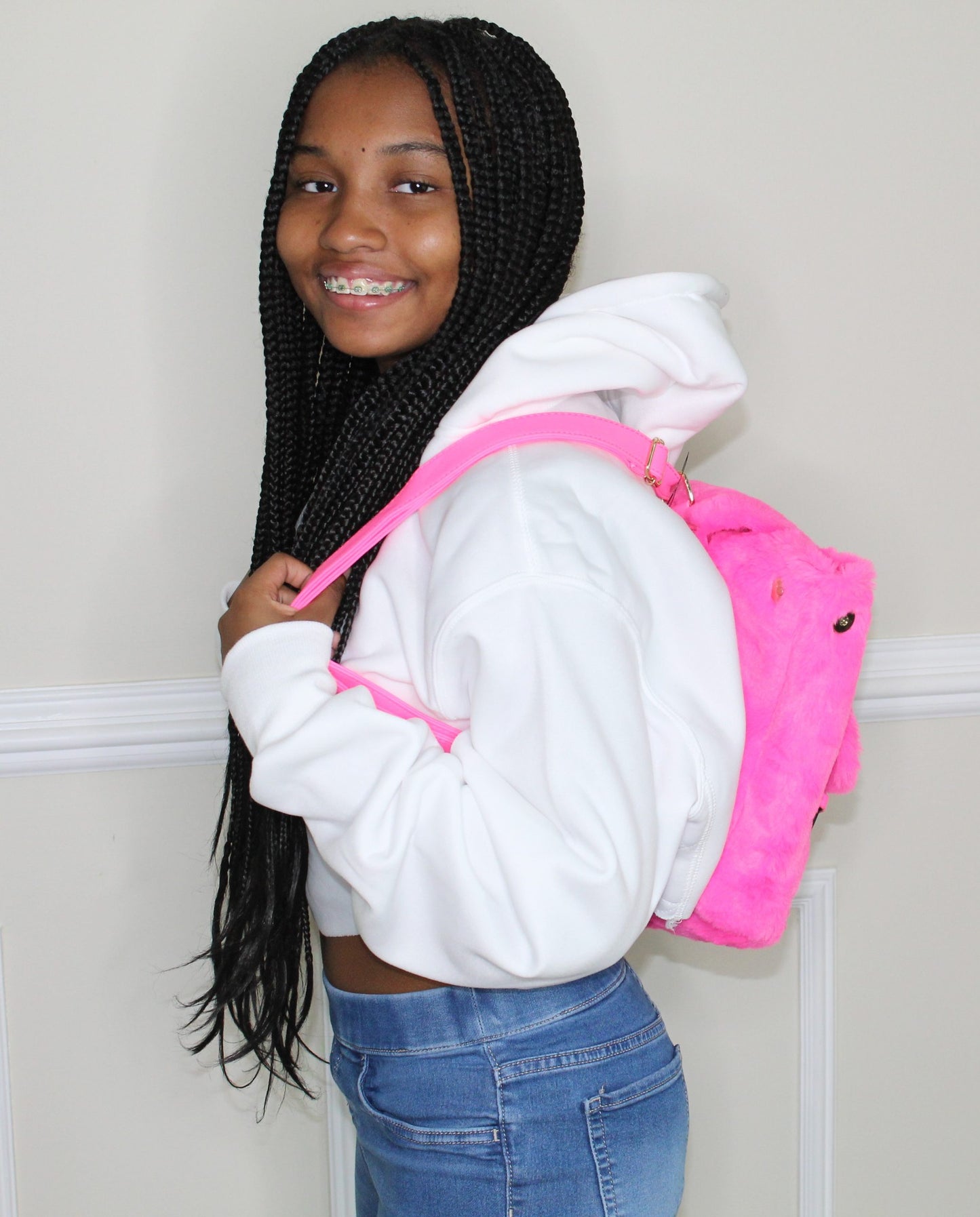 Faux Fur Backpack