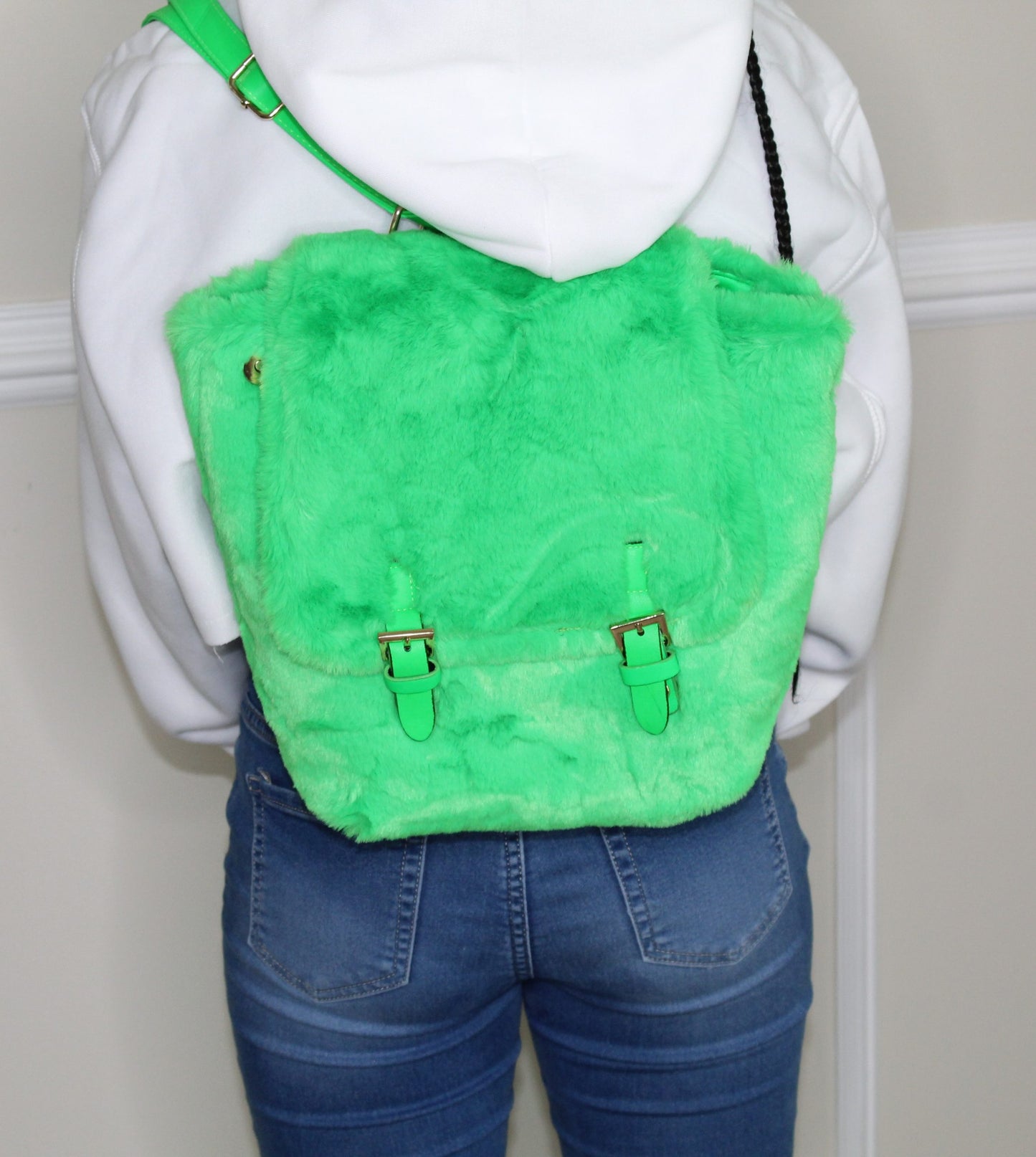 Faux Fur Backpack