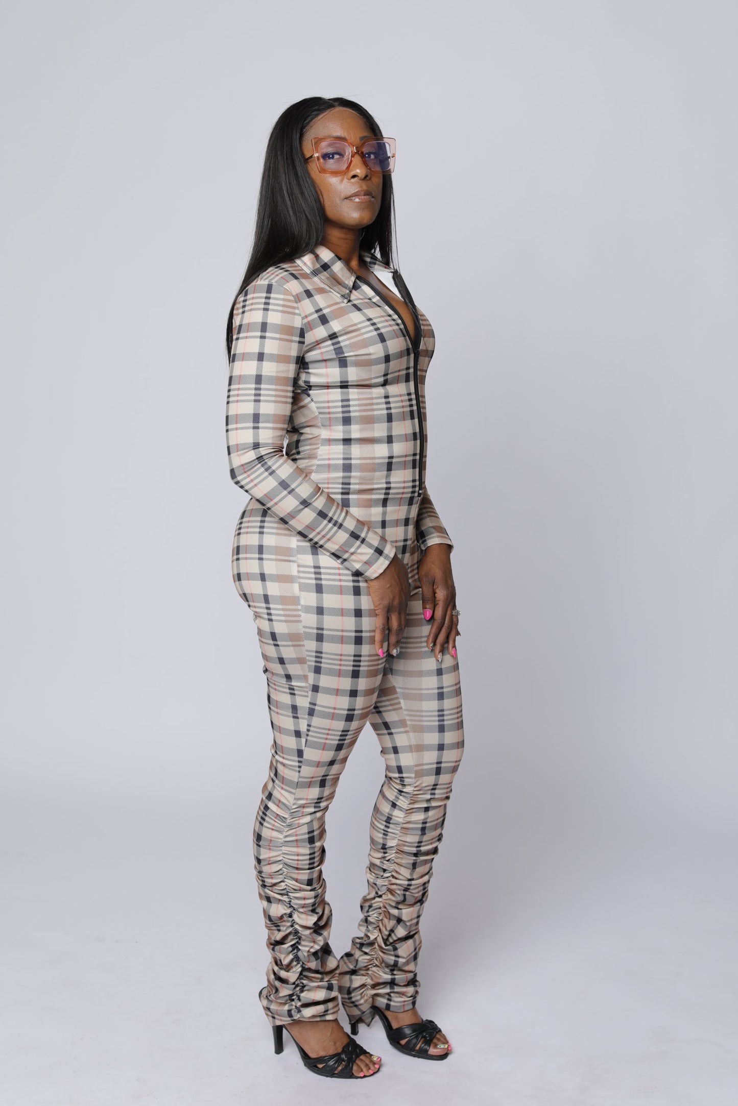 Plaid Jumpsuit