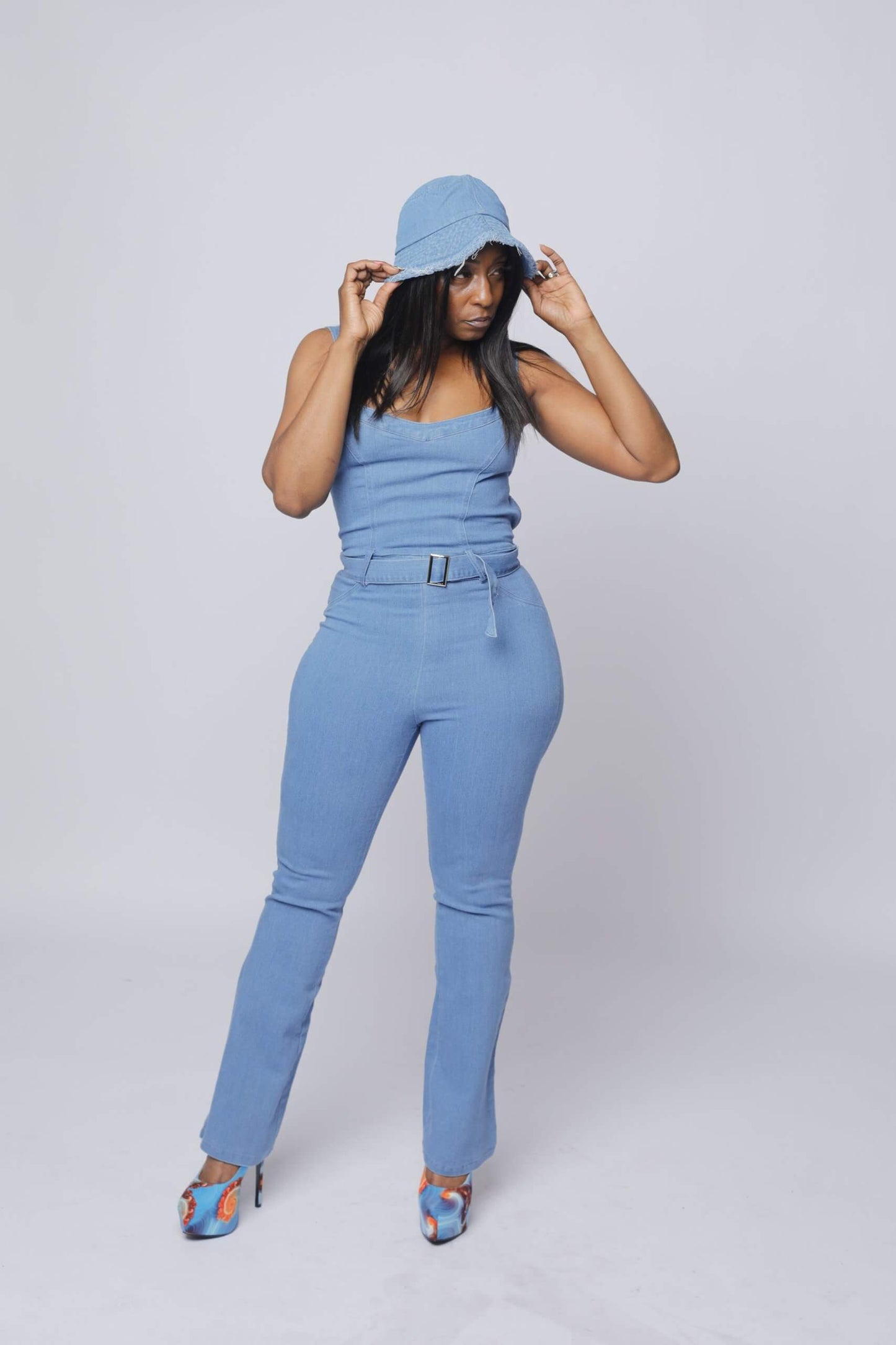 Distress Denim Bucket Hat
