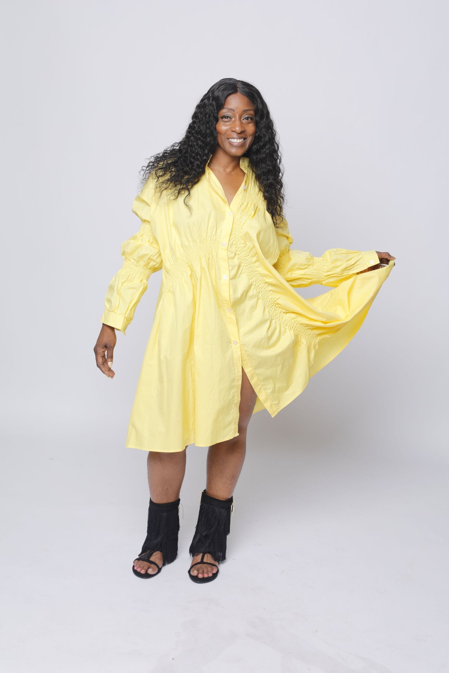 All Over Me Ruched Dress