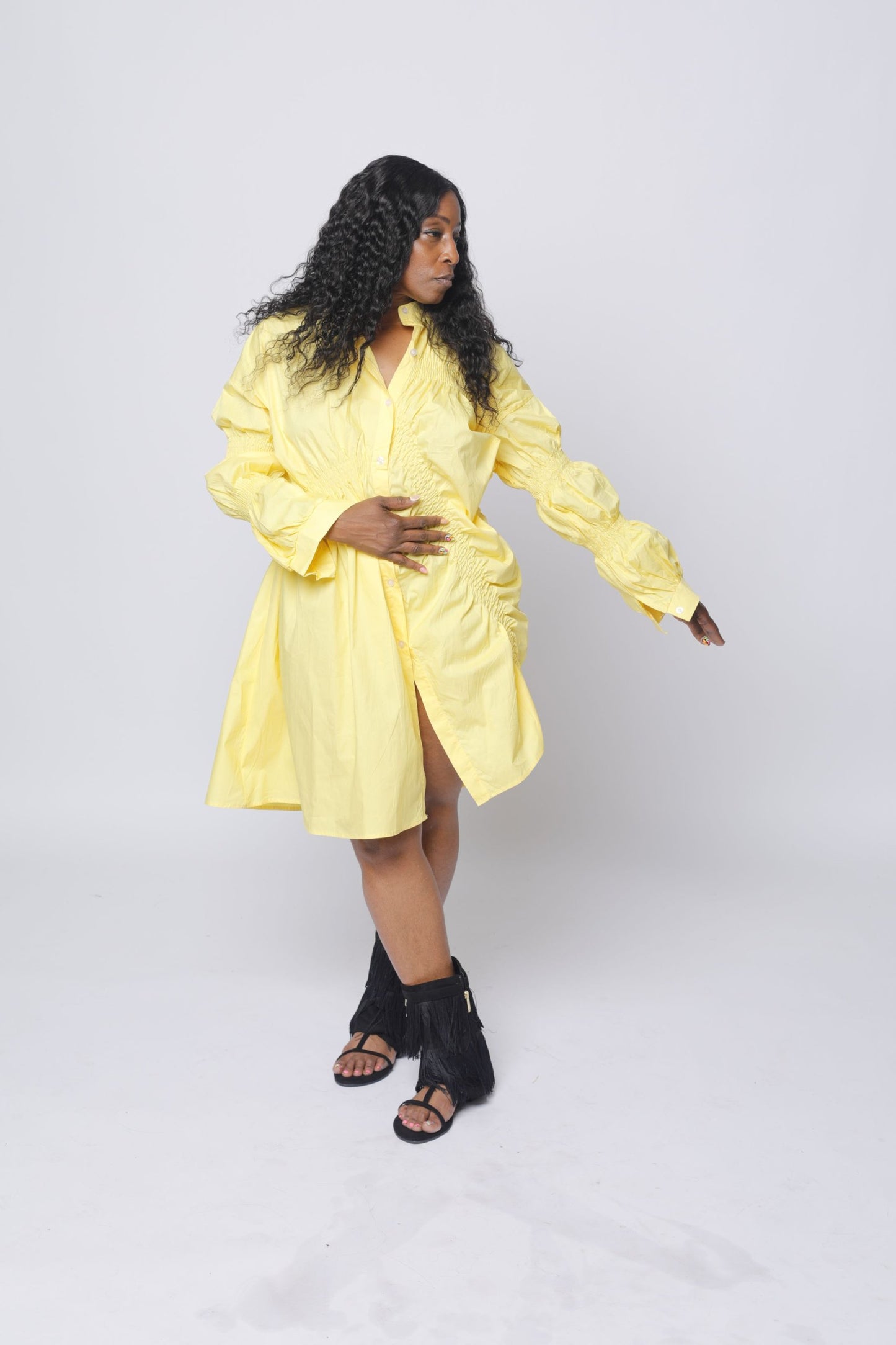 All Over Me Ruched Dress