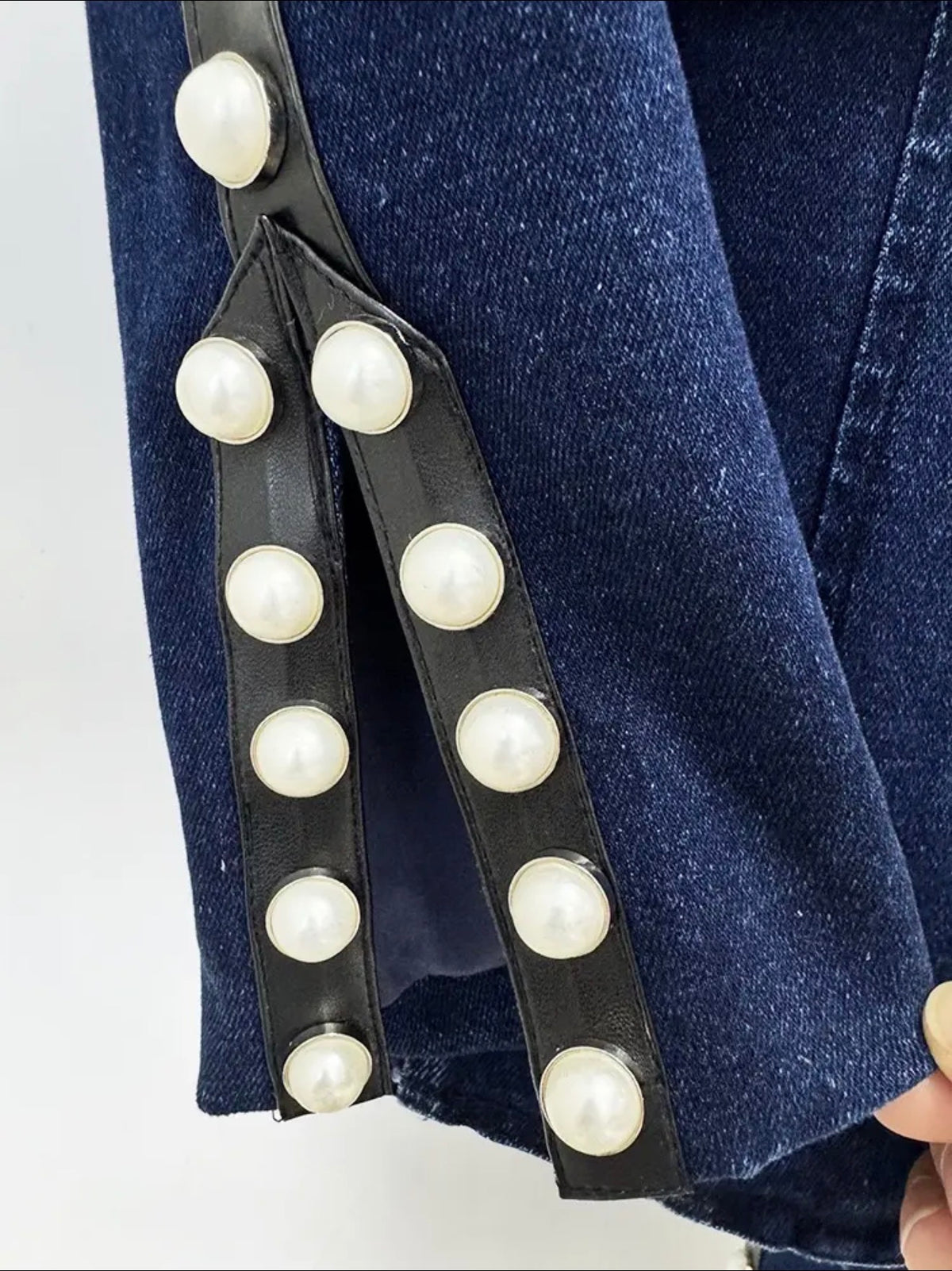 Pearl Denim Suit Set