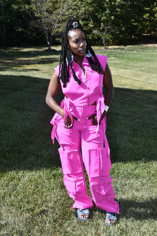 Hot Pink Utility Chic Set