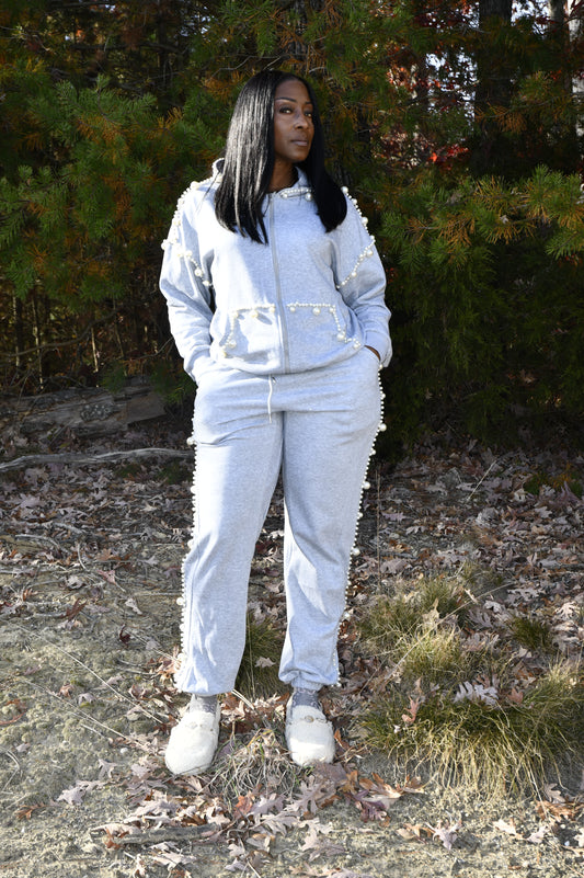 Pearl Glam Sweatsuit Set