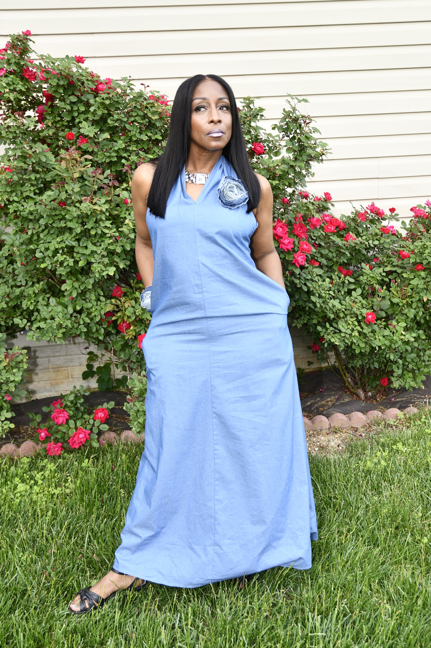 Coastal Breeze Backless Maxi
