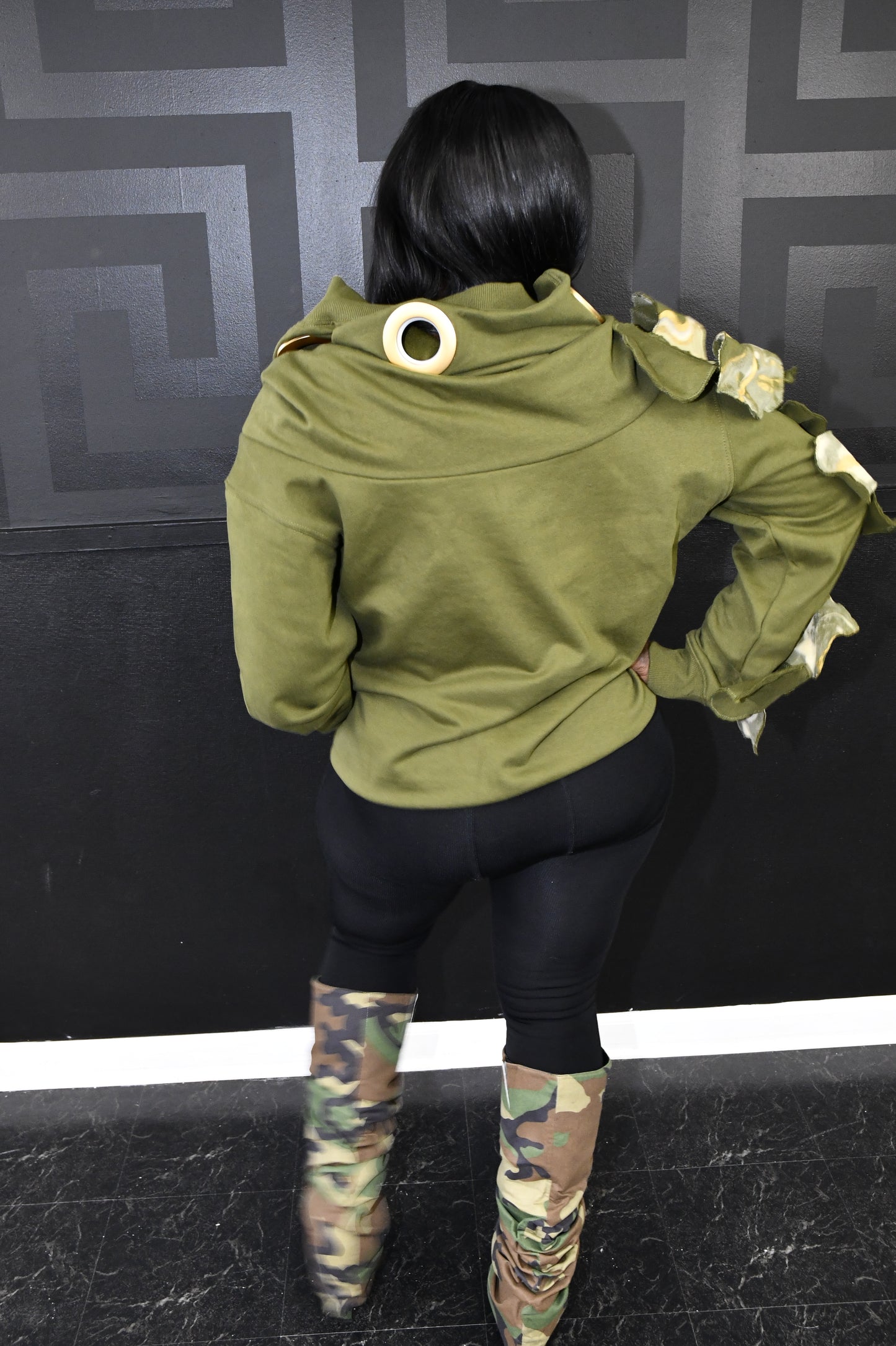 “Walk By Faith Olive Bloom Sweatshirt”
