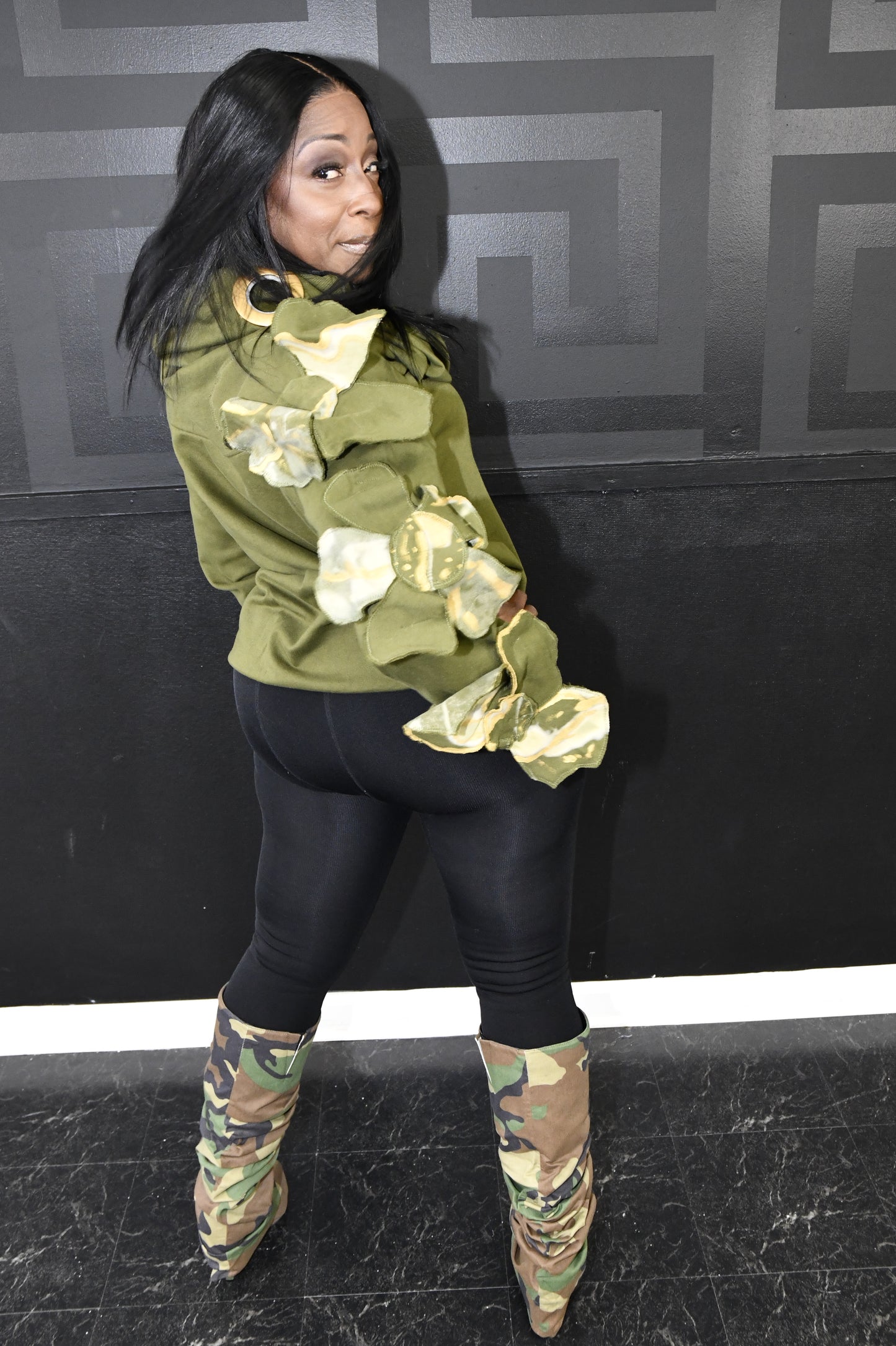 “Walk By Faith Olive Bloom Sweatshirt”