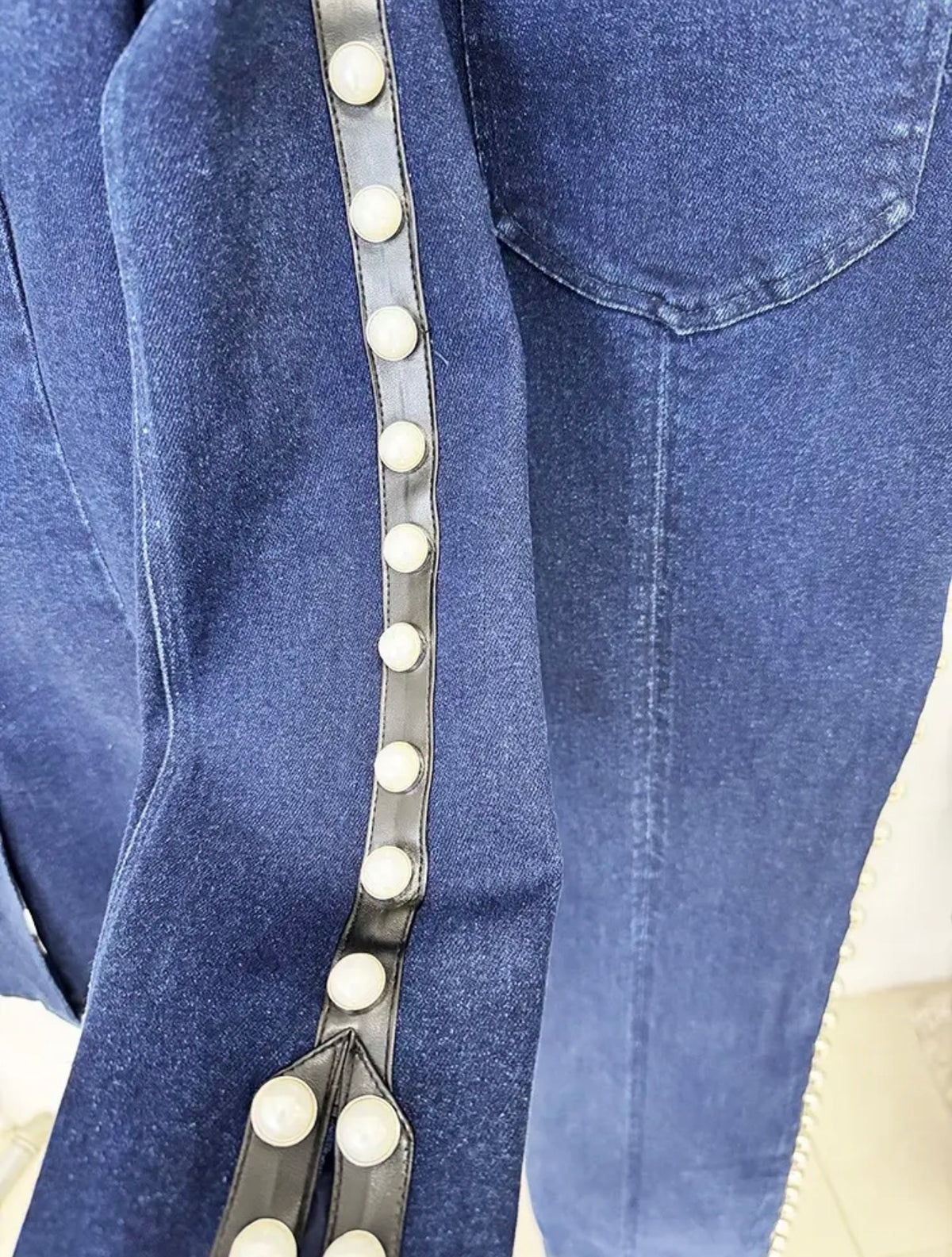 Pearl Denim Suit Set