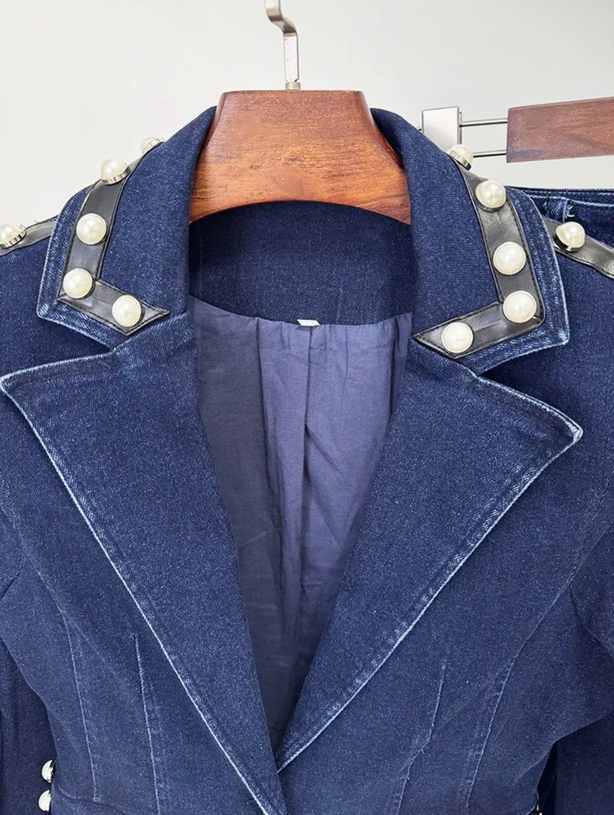 Pearl Denim Suit Set
