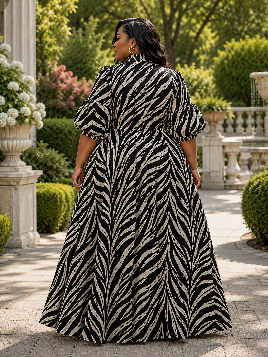 Savannah Luxe Zebra Maxi Dress