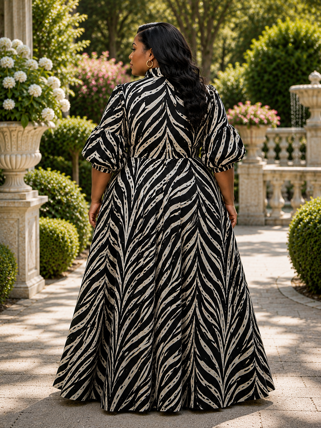Savannah Luxe Zebra Maxi Dress