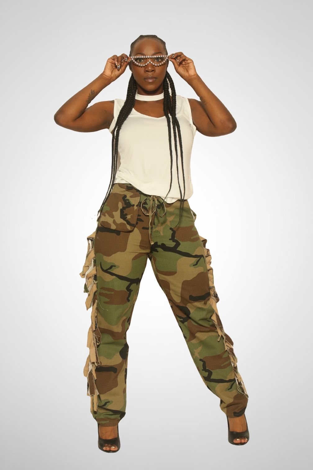 Tassel Camouflage Pants