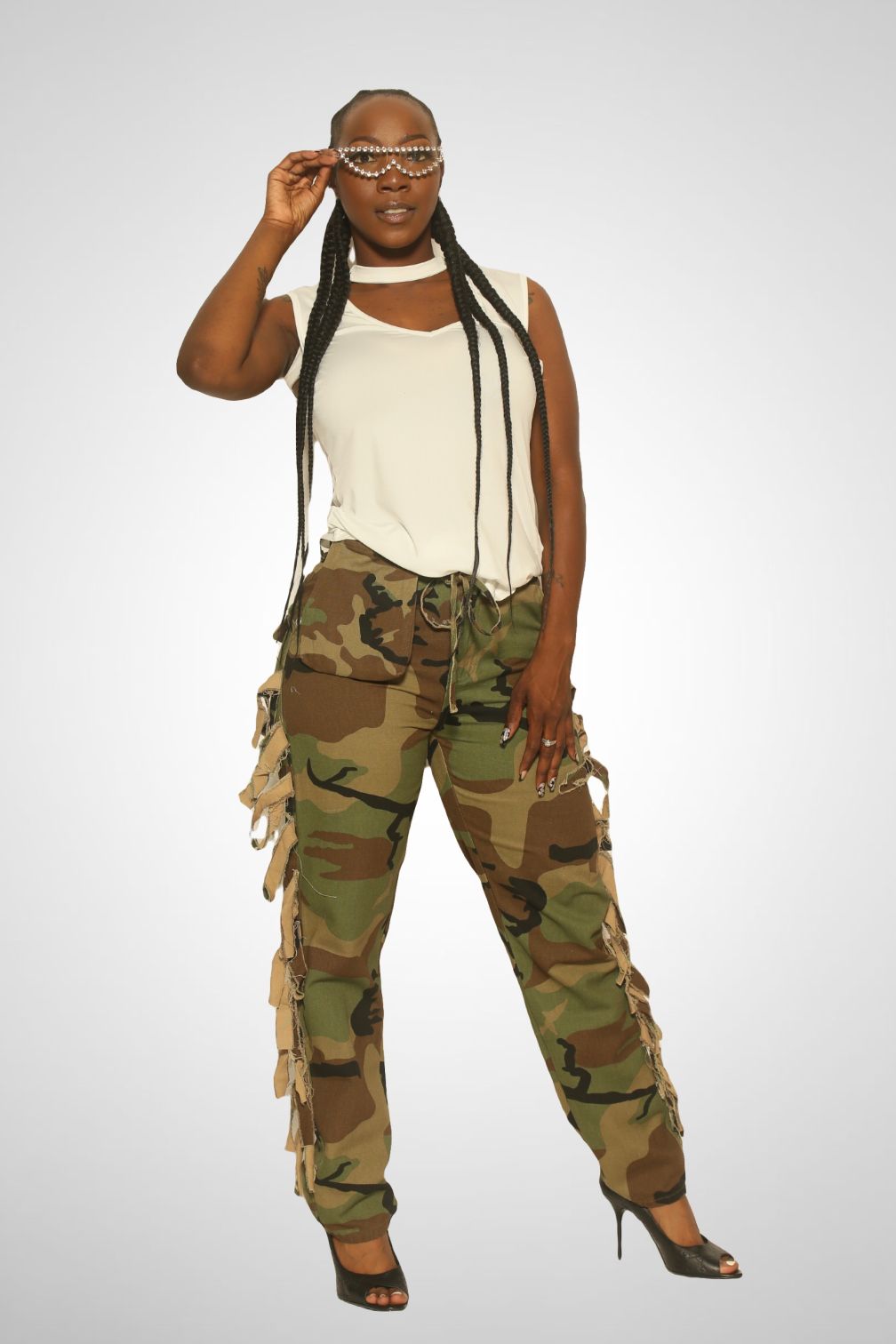 Tassel Camouflage Pants